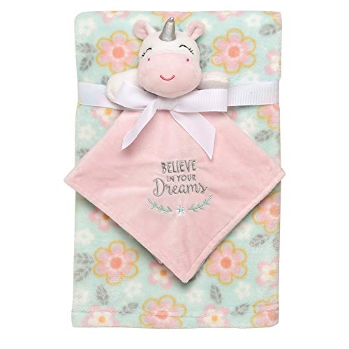 Baby Starters 2-Piece Snuggle Buddy Toy Rattle And Plush Baby Blanket Gift Set For Newborns And New Moms (Mint And Pink, Unicorn, 30"X36") #TOP24