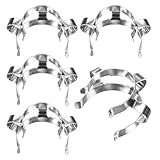 M METERXITY 5-Pack Lab Joint Clip, for 24/40 Glass Standard Ground Glass Joint Stainless Steel Lab Glassware Clamps for Laboratories/Home DIY/Industrial Repairs Conical Interface Clip