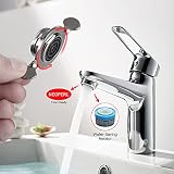 Ibergrif M91005 6 sztuk Aerator M24 Faucet, kran Filtrujący Kran, Obudowa mosiężna i Filtr ABS, zawiera 8 uszczelki i 1 klucz, srebrny