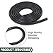 GRAND ORANGE Rubber Front Door Seal Weatherstrip 2pcs Compatible with Ford Bronco 1978-1979, Fit Ford F100 F150 F250 F350 Truck 1973 1974 1975 1976 1977 1978 1979 Black Rubber Door Weather Stripping