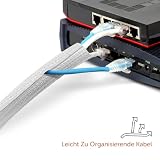shinfly 13mm-3m Kabelschlauch Selbstschließend Weiß, Kabelmanagement, Flexibler Kabelkanal für TV und Computer, Versteckten Kabelschutz und Kabelverwaltung