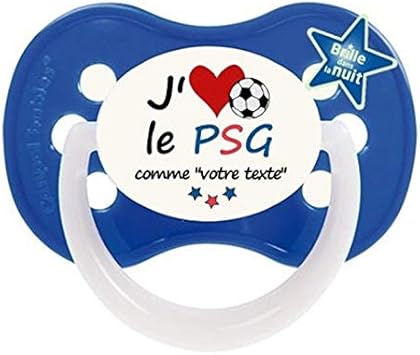 Tétine sucette bébé personnalisée J'aime le PSG comme... FOOT23