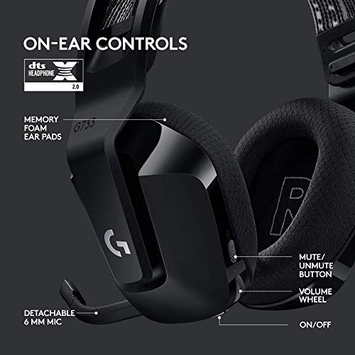 Logitech G733 Lightspeed Wireless Gaming Headset With Suspension Headband, Lightsync Rgb, Blue Vo!Ce Mic Technology And Pro-G Audio Drivers - Black (Renewed) #TOP4