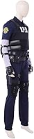 Vista 3 de Leon Kennedy - Chaqueta de cosplay para hombre, Leon Scott Kennedy, disfraz de cosplay para Halloween, uniforme
