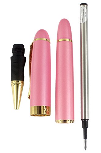 Gullor Jinhao X450 Rollerball Pen, Gold Trim, Black Ink, Pink #TOP4