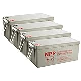 NPP NPD12-200Ah (T18, 4Pcs) 12V 200Ah 4D Deep Cycle Battery for Camping, UPS Wheelchair Trolling Motor, Cabin, RV, Marine and Solar Off-Grid System, USB12200 12V Deep Cycle Battery