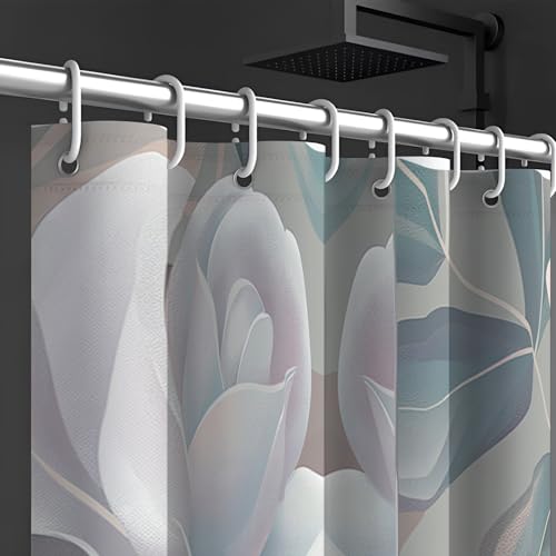 Rideau de douche tissu polyester imperméable 180x200 lavable - 4