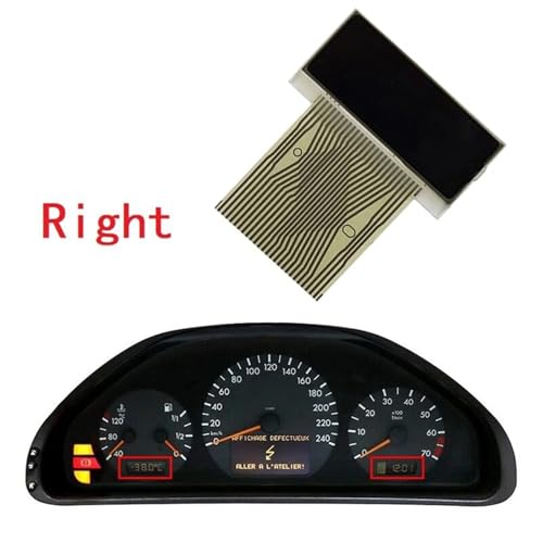 Pantalla LCD derecha de panel de instrumentos para Mercedes Clase E W210 3