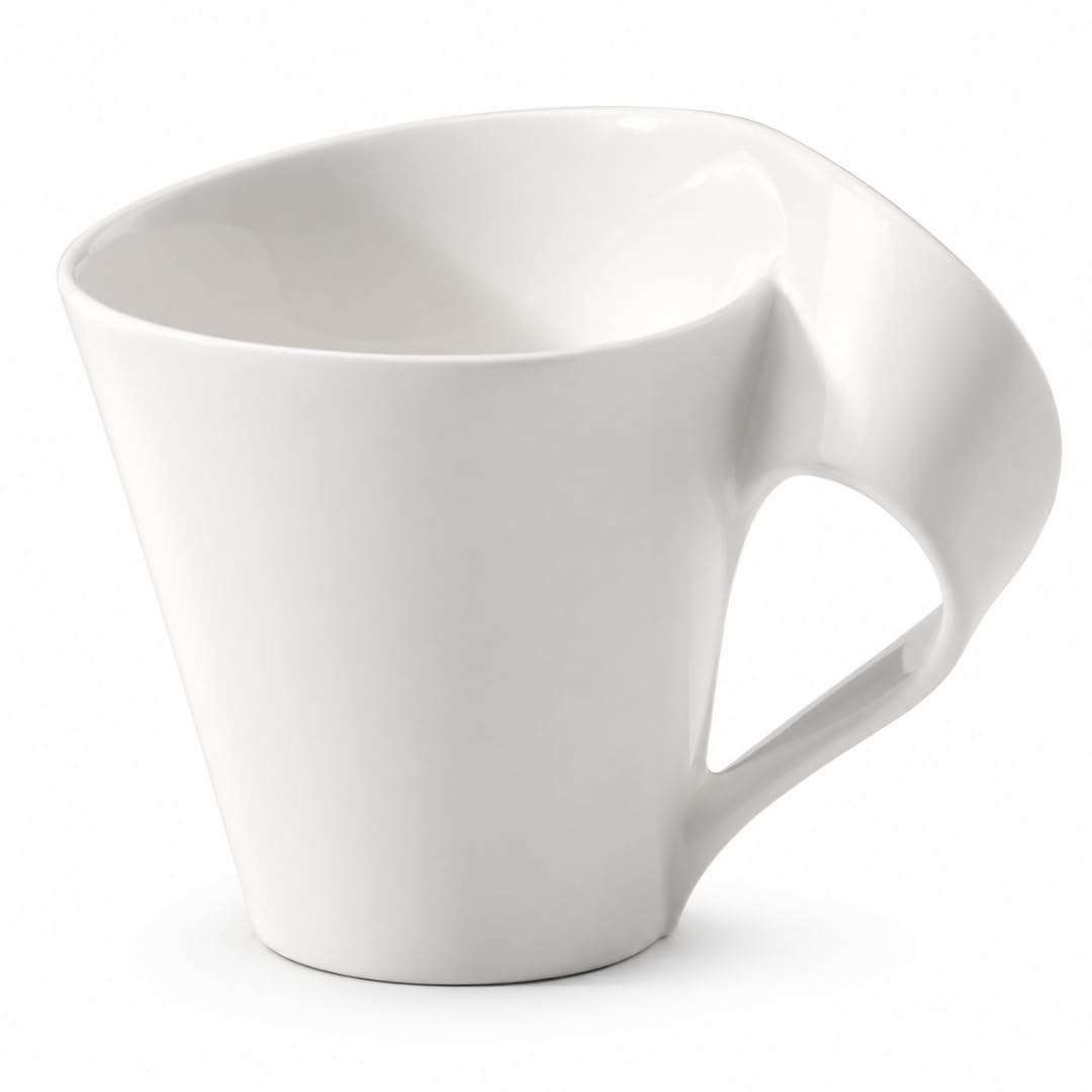 Villeroy & Boch NewWave Tasse, 200 ml, Premium Porzellan, Weiß, White, 1er Sets, 1025251300