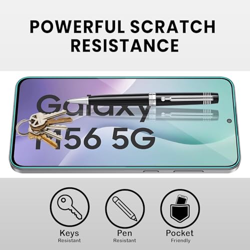 Image of Edge To Edge Screen Protector Tempered Glass For Samsung Galaxy M56 5G / Samsung Galaxy M56 With Easy Self-Installation Kit