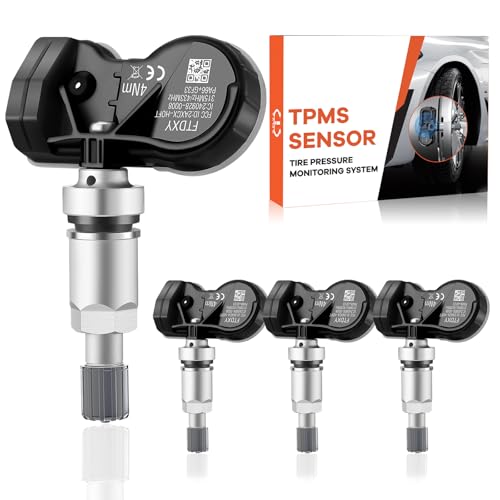 GEARLEADER 4PCS Multi-Protocol TPMS Tire Pressure Sensors Fit for Ford All Models 315&433MHz Snap-in Tire Pressure Monitoring System Replacement Fit for Fiesta Focus Kuga Transit Ranger