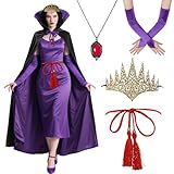 [Yi-gog] ヴィランズハロウィンクイーン 白雪 魔女 コスプレハロウィン マント王冠 ヴィランズ コスチューム 衣装 ハロウィン 仮装