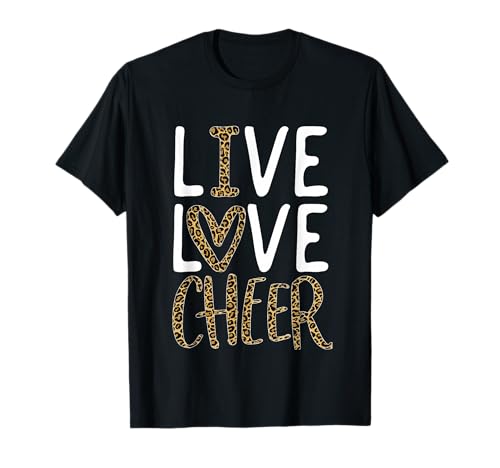 Live Love Cheer Girl Cheerleading Cheerleader Women Cheer T-Shirt Small