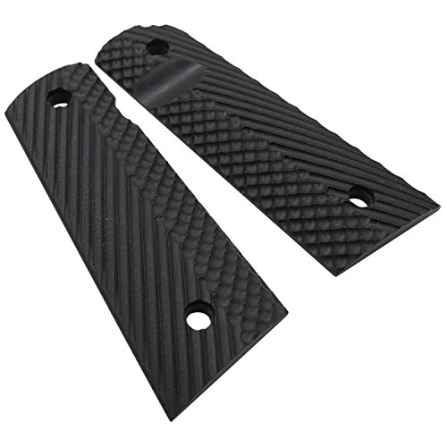 1911 Full Size G10 Grips, Magwell Cut, Ambi Safety Cut, Ops Texture, Cool Hand Brand, Black #TOP4