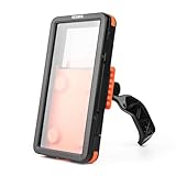 ROCKBROS Magnetic Bike Cell Phone Holder IPX4 Waterproof Motorcycle Phone Mount on Handlebar Fit for 4.7'-6.9' Phones FlipCase 360° Full-Body Protection 3S Quick Auto Lock Rotateable Anti-Shock