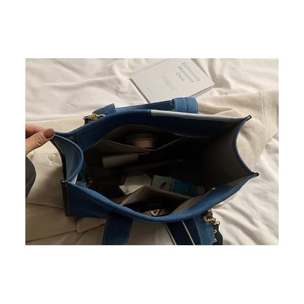 Canvas Tote Bag Women Large Denim Shoulder Bag Vintage Satchels Cute Hobo Bags Work Travel College Casual Tote Handbag