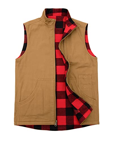 Image of ZENTHACE Men's Full Zip Reversible Work Casual Vest