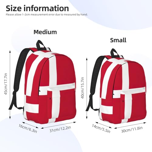 Sac à dos infirmière grand volume et robuste motif Danemark - 4