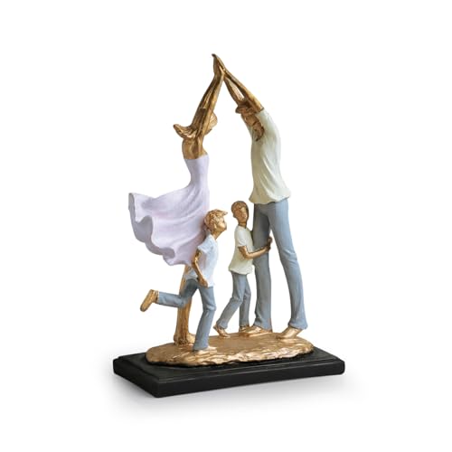 Image of ExclusiveLane 'Family Bliss' Modern Decorative Showpiece for Home Decor (Resin, Handcrafted, 30.7 cm)|Multicolored