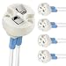 DiCUNO Bi-Pin Base, G4, G6.35, GY6.35, GX5.3, GU5.3, MR16, GZ4 MR11, Halogen Incandescent Led Socket Ceramic Wire Connector Base Socket (5pcs)