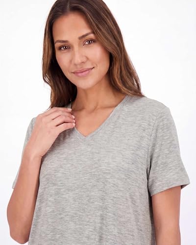 Image of Real Essentials 3 Pack: Women's Soft Maxi Long Nightshirt Short Sleeve Soft Nightgown Sleep Dress (Available in Plus Size)