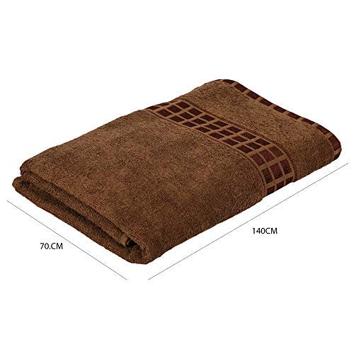 Set de serviette de bain en coton marron et multicolore 6 pièces Act-117 - 2