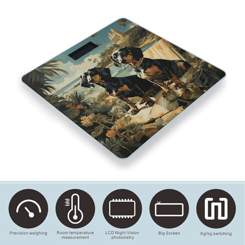 Báscula digital de baño Dachshund Dog Bento de alta precisión miniatura 3