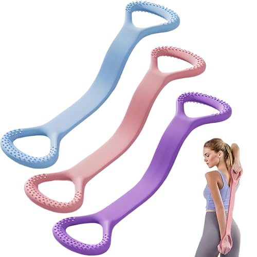3-Teiliges Set Mit Widerstandsbändern In Form Einer 8,Widerstandsband Mit Figur 8,Fitnessband,Stretchbänder Für Übungen,Übungsbänder Pilates-Stretchbänder,Stretchgurt Für Arm, Schulter, Rücken, Brust