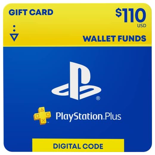 $110 PlayStation Plus – Wallet Funds [Digital Code]