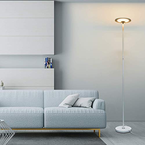 Wixann 2Pcs, Black+White, 25W 2000Lm Rgbw Smart Floor Lamp Work With Alexa Goole Home, App Control #TOP7