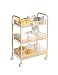 Produktbild B-K Küche 3-Stufige Kleine Wagen Home Storage Finishing Storage Net Korb Regal mit Roller Aufbewahrungswagen