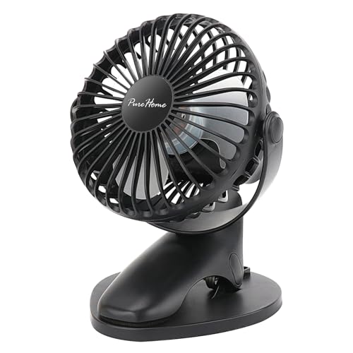 Portable Clip Fan Battery Operated,3 Speeds USB Rechargeable Mini Table