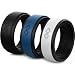 Rinfit Silicone Wedding Ring for Men. 1 or 3 Rings Pack. RinfitAir Breathable Design, Silicone Rubber. Men's Wedding Band Size 7-14 (10, Set #3)