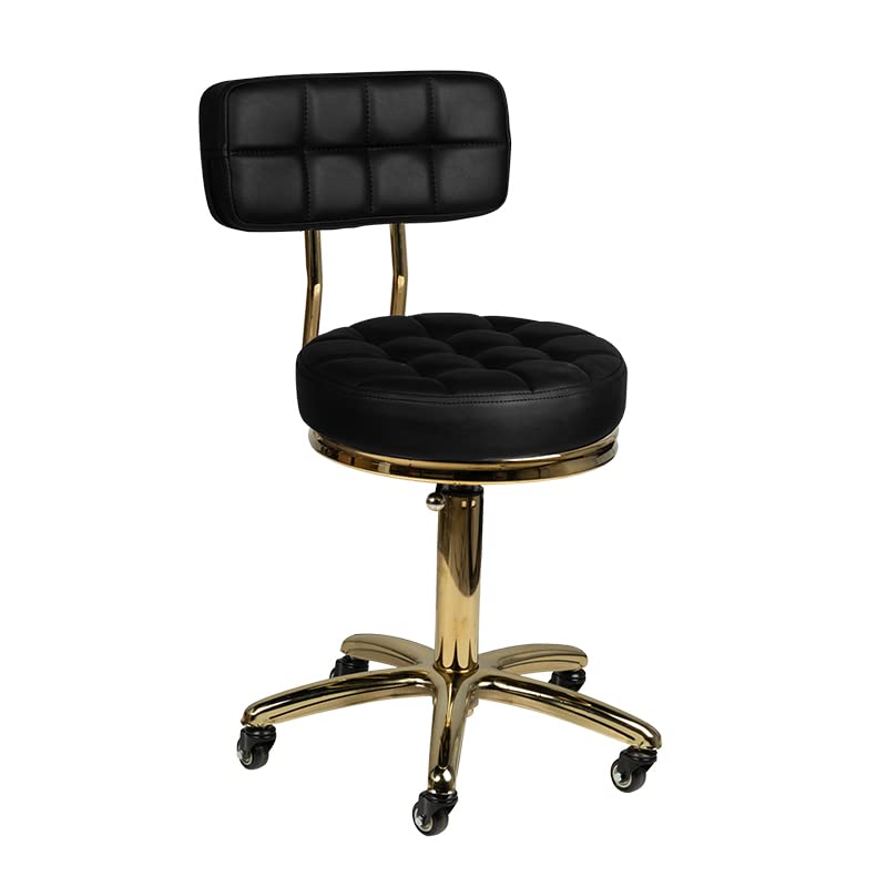 ACTIVESHOP Sgabello cosmetico a rotelle Gold AM-961 nero