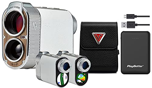 Voice Caddie SL2 Active Hybrid GPS Golf Laser Rangefinder (with Slope & Green Undulation) | Bundle with PlayBetter Large Portable Charger | Color Touchscreen, Pin Placement, Tournament Legal