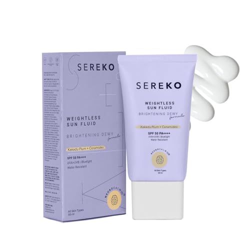 SEREKO Weightless Sun Fluid Sunscreen SPF50 PA++++, with Kakadu P...