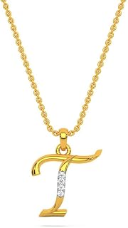 KISNA Alphabet Diamond & Gold Pendant for Women. Price In India