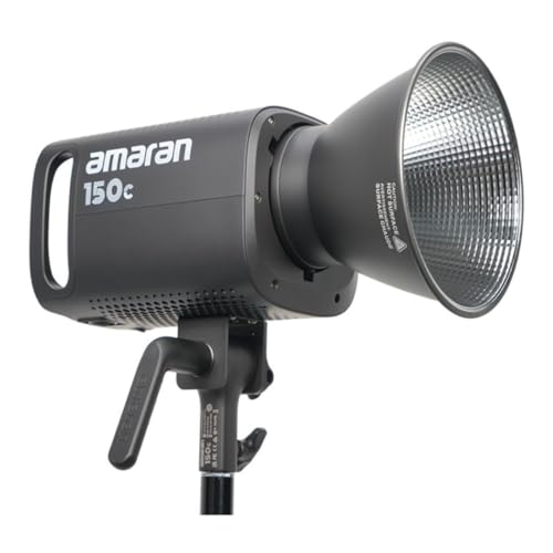 Image of Amaran 150c RGB COB Video Light, Dimmable Full-Color LED Panel, Adjustable 3200K-9500K, High CRI 95+, Portable Lighting for Photography, Videography, YouTube, Film, Studio & Content Creation (Grey) | 150W Full-Color Rgbww Monolight, 2, 500-7, 500K Cct, Bowens Mount Compatible with Aputure Modifiers, High Color Accuracy