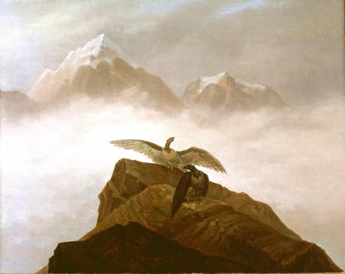 Imagen de lienzo de alta fidelidad: cuadro pintura mural Karl Gustav Carus 60x90cm SERENDIPITP