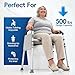 Raised Toilet Seat with Handles, 500lb Handicap Toilet Seat with Handles Over Toilet, Commode Chair with Adjustable Height & Width, Toilet Seat Risers for Seniors, Elderly, Handicap