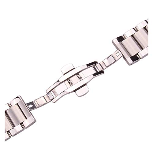 Sangle de montre en acier inoxydable avec boucle déployante 18mm à 24mm - 3
