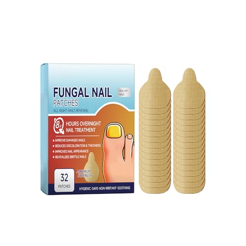 Nagelpilz Patches 32 Stück Anti-Pilz Fußnägel Repair Set Diskret zur Verbesserung Beschädigter & Verfärbter Nägel Einfache Nagelpflege gegen Nagelpilz