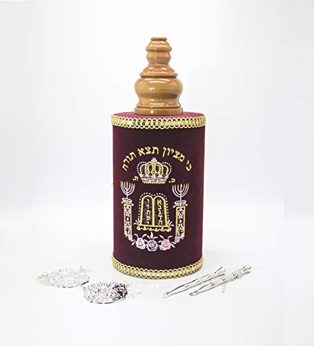 Large Hebrew Sefer Torah Scroll Book Jewish Israel Holy Bible 45 cm/17.7 inches Height