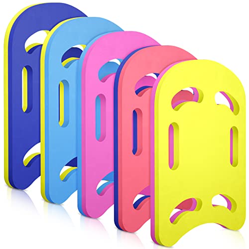 Karenhi 5 Pcs Swimming Kickboard for Adult Kids Training Aid Float Pool Exercise Kick U Design EVA Foam Swim Board for Beginner Float Exercise Equipment(Stylish)