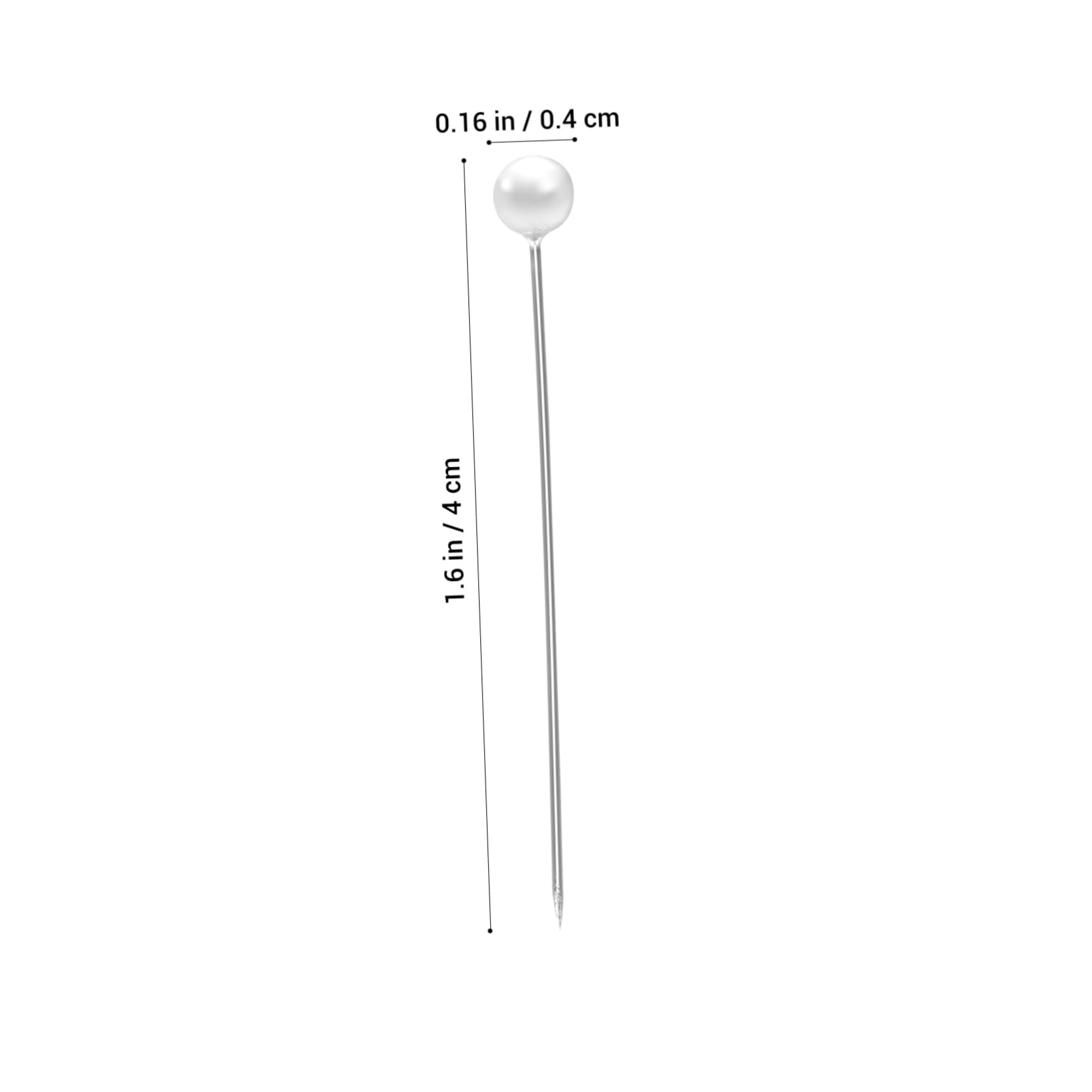 100 Alfileres con Cabeza Imitación Nácar para Coser y Proyectos de Manualidades, Metal Resistente a Alta Temperatura para Adornos y Costura