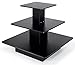 Displays2go 48 x 48 Inch Three-Tiered Display Table, Square - Black (3TST4848BK)