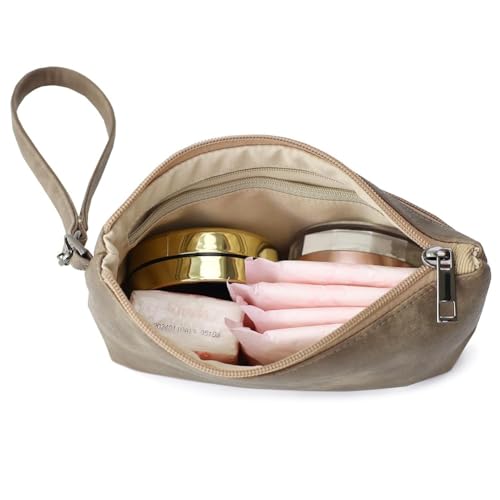 Image of Small Wristlet Wallets for Women, Zip Clutch Bag with Wristlet Pouch, 3-Zipper Original Design