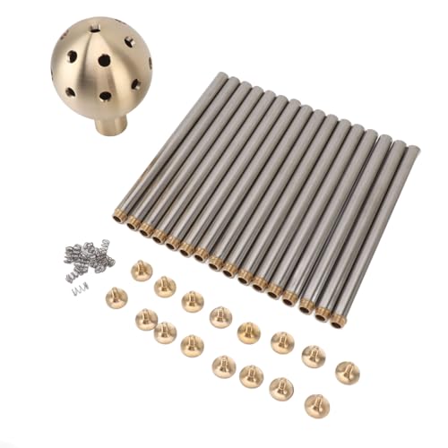 Fountain Nozzle Head Set G1 Inch Brass Stainless Steel Water Fountain Spray Head for Garden Pond Pool Landscaping
