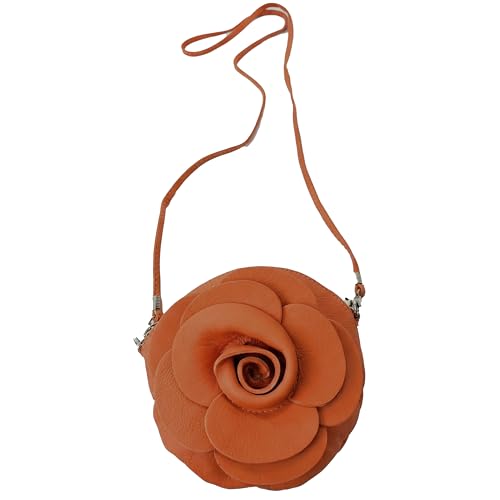 Sac bandoulière cuir souple nappa modamoda de T128 léger et fleuri