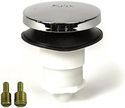 PF WaterWorks PF0935-CH Universal Touch (Tip Toe or Foot Actuated) Bathtub/Bath Tub Drain Stopper includes 3/8" and 5/16" Fittings, No Hair Catcher, Chrome